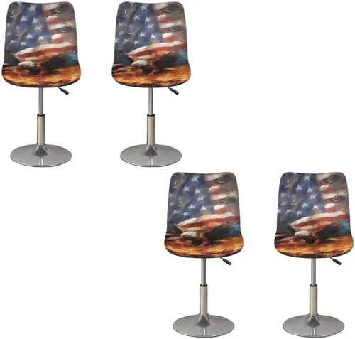 Vista 158 de American Eagle - Juego de 2 fundas para taburetes de bar para sillas de comedor, impermeables, antideslizantes, tamaño universal