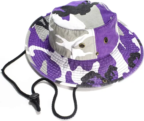 Vista 5 de Unisex 100% algodón Camo Bucket Hat Pesca Caza Camping Safari Boonie Sun Summer camuflado (City Camo)