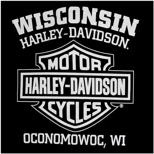 Vista 2 de Harley-Davidson Camiseta para hombre, manga corta Shovelhead Engine, color negro 30294026