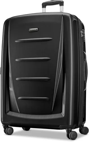 Vista 48 de Samsonite Winfield 2 Equipaje rígido con ruedas giratorias, Carbón vegetal, Grande de 28 pulgadas, a cuadros