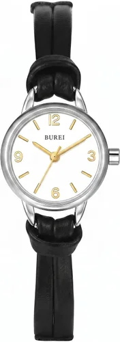 Vista 10 de BUREI Reloj de pulsera analógico de cuarzo para mujer, correa de cuero, reloj de pulsera Relogio Feminino, regalo para mujer