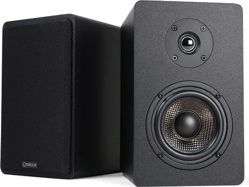 Vista 6 de Micca MB42-C - Altavoz de canal central para cine en casa, sonido envolvente, pasivo, de 2 vías (negro, cada uno)
