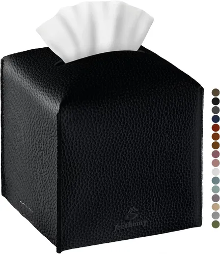Vista 18 de Funda para Caja de Pañuelos, Jeethemy Porta Caja de Pañuelos Cuadrada de Cuero PU, Moderno Estuche de Pañuelos Organizador Dispensador de Papel