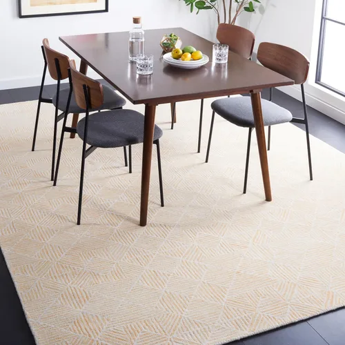 Vista 28 de SAFAVIEH Abstract Collection - Alfombra decorativa, 2 x 3 pies, azul y marfil, lana hecha a mano, ideal para zonas de alto tráfico en entrada, sala