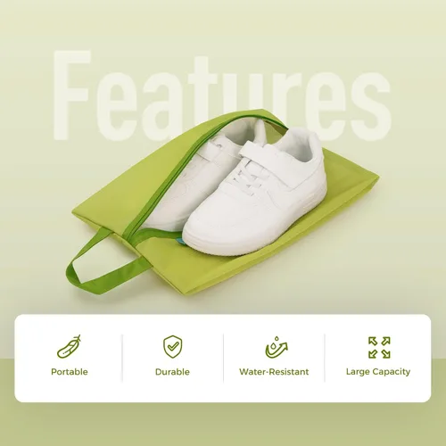 Vista 2 de pack all Bolsa de zapatos para niños para viajes, bolsa de zapatos resistente al agua para gimnasio, bolsa de tacos de fútbol resistente al olor