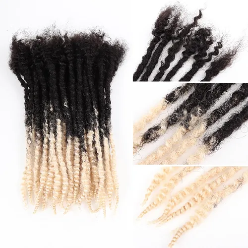 Vista 2 de Extensiones texturizadas de cabello humano rizado con extremos (12 pulgadas, 40 hebras)