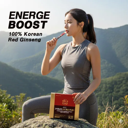 Vista 2 de BOTO 6 Year Korean Red Ginseng Extract Pure Stick Gold Korean Herbal Drink Stick 30 Sachets.