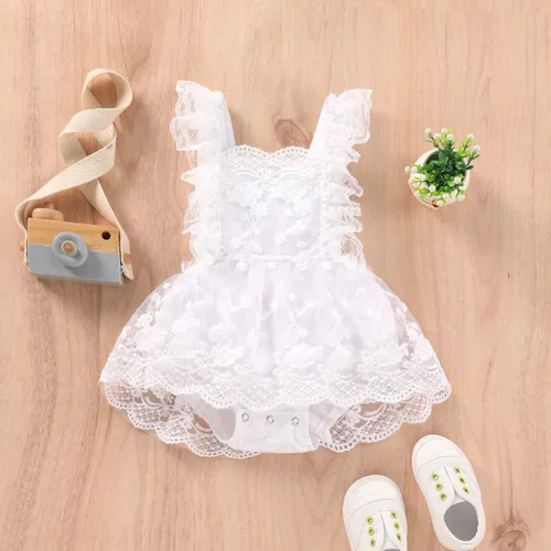 Vista 20 de IDOPIP Conjunto de ropa de 1er cumpleaños para niñas con estampado floral, estilo bohemio, con encaje, tutú y diadema de princesa