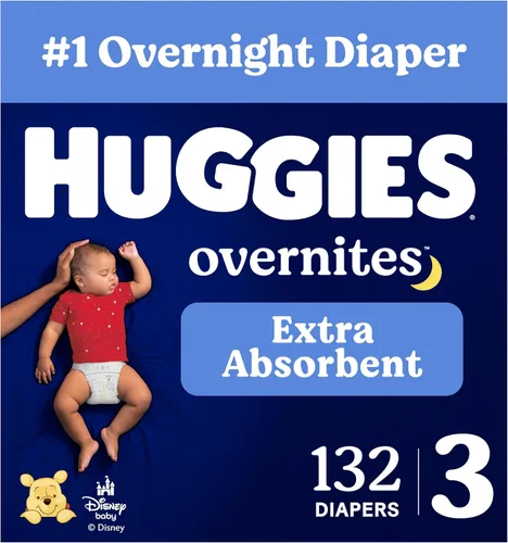 Vista 12 de Huggies Pañales Overnites: pañales para bebé, talla 6 (35+ libras), 72 unidades, el embalaje puede variar