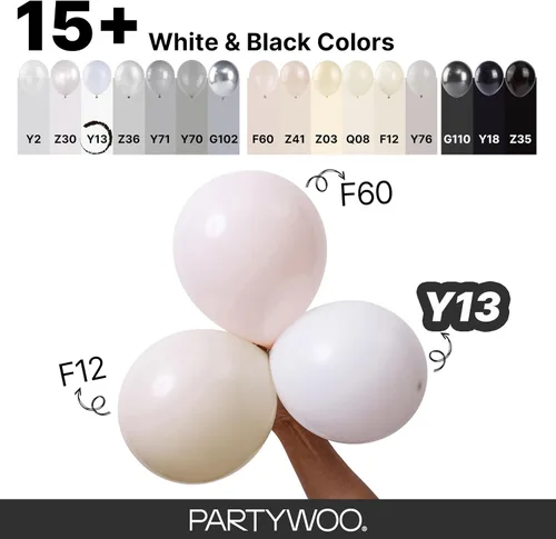 Vista 67 de PartyWoo 50 globos de látex color piel albaricoque, globos de helio boho de Albaricoque-f05