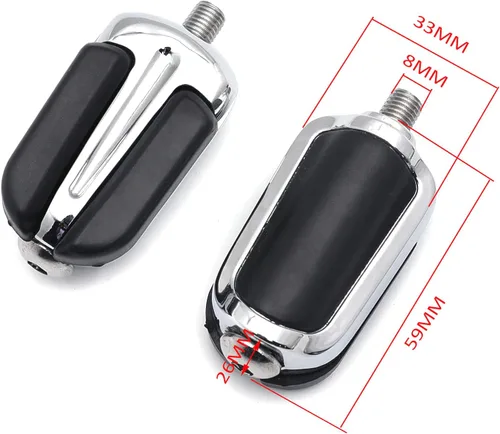 Vista 2 de 216-105- 2 clavijas cromadas para palanca de cambios compatibles con todos los modelos Harley Davidson