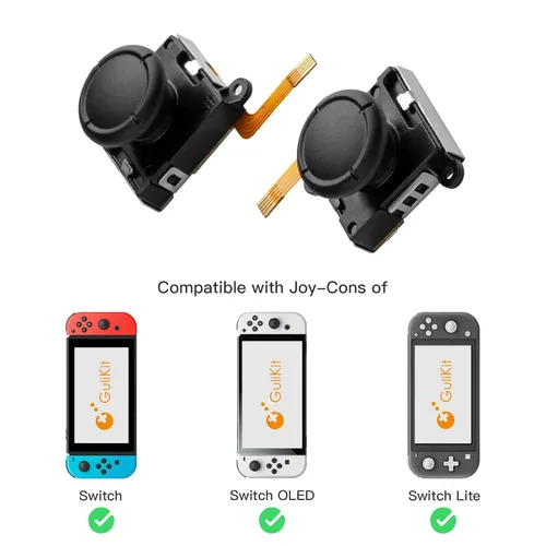 Vista 3 de GuliKit Switch Joystick Replacement, Hall Effect Joystick, No Drift, Hall Joystick for Switch Joycon, Switch OLED & Switch Lite with Repair Kit