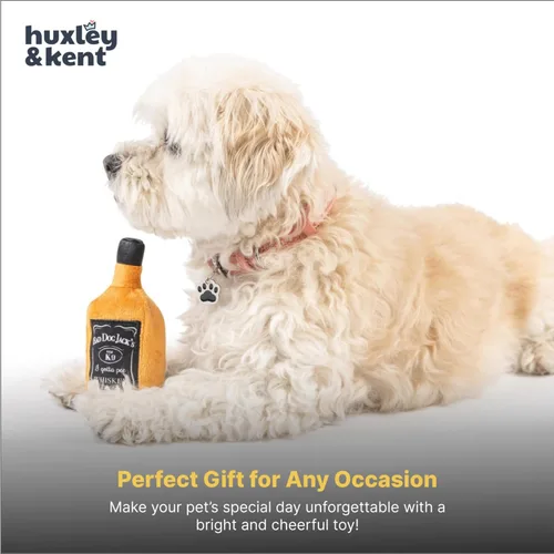 Vista 9 de Huxley & Kent Juguete divertido para perros con chirriador, juguetes chirriantes de felpa para perros pequeños, animal de peluche pequeño y duradero