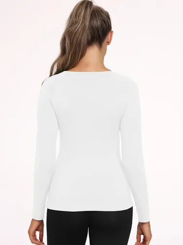 Vista 15 de CADMUS Paquete de 1 o 3 camisetas de entrenamiento de manga larga para mujer, camiseta de compresión de ajuste seco para correr