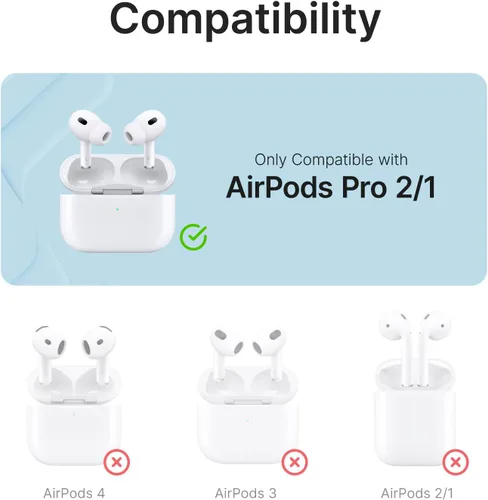 Vista 2 de Catalyst Funda impermeable para AirPods Pro de 2ª generación y AirPods Pro de 1ª generación, compatible con carga inalámbrica y USB-C, diseño de una