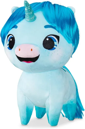 Vista 7 de Not Quite Narwhal Juniper Pom Pom Dazzlerump - Peluche de 12 pulgadas, material suave para abrazar, gran juego para el cabello