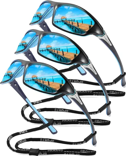 Vista 9 de Gafas de sol polarizadas para hombre, ciclismo, conducir, pesca, 100% protección UV Cycling Driving Fishing
