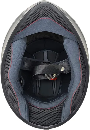 Vista 5 de GDM Casco de motocicleta Bluetooth de cara completa con 3 viseras transparente, tintado, cromado