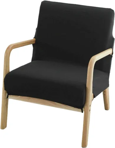 Vista 8 de Funda elástica para silla moderna de mediados de siglo, funda para silla de acento sólido, sillón individual de tela para sala de estar, dormitorio