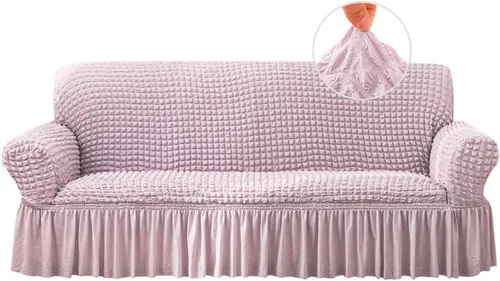 Vista 26 de Qubjus Funda Elástica para Sofá Fundas para Sofá Lavables Funda para Sofá Sillón Cama Protector de Muebles de Fácil Ajuste con Parte Inferior Beige