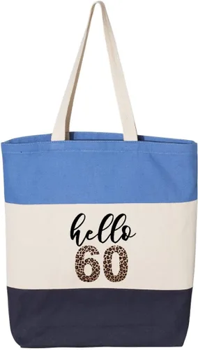 Vista 4 de Hello 60 Leopard Tote, 60Th Birthday Gift idea, 60th Birthday Present