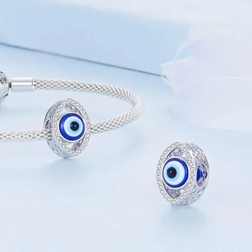 Vista 3 de VOROCO Atrapasueños con diseño de estrella de café y luna para pulsera de plata de ley 925 y cuentas para pulsera y collar, joyería de bricolaje