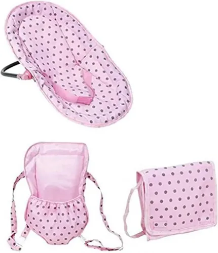 Vista 3 de Lissi Juego de silla alta convertible 6 en 1 de muñeca bebé