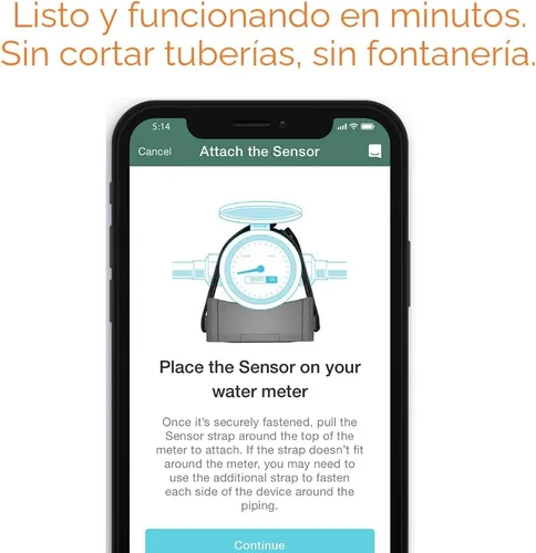 Vista 5 de Flume 2 Smart Home Monitor de agua y detector de fugas – Conectado por WiFi, seguimiento de uso en tiempo real y alertas – Funciona con medidores