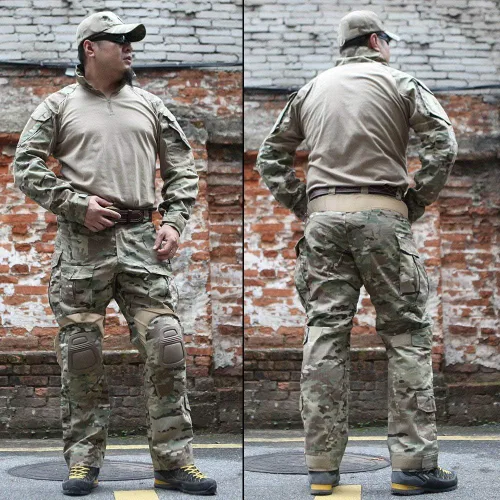 Vista 2 de Paintball Equipment Tacticam bdu Emerson Combat G3 Uniforme con rodillera Multicam MC