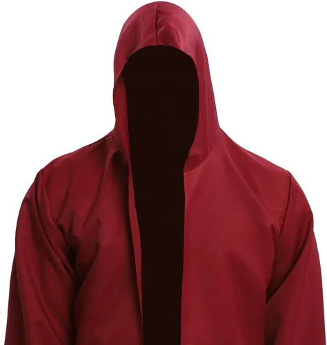 Vista 6 de EONPOW Wizard Tunic Hooded Robe Halloween Cloak Cosplay Costumes