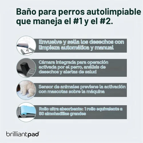Vista 3 de BrilliantPad Orinal inteligente autolimpiante para perros