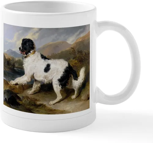 Vista 27 de CafePress Newfoundland Dog Drool Zone Taza de café de cerámica de 11 oz (11.0 fl oz)