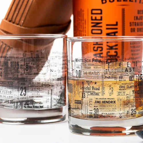Vista 3 de Black Lantern - Vasos de whisky para concierto, juego de 2 vasos con caja de regalo, vasos de 11 onzas