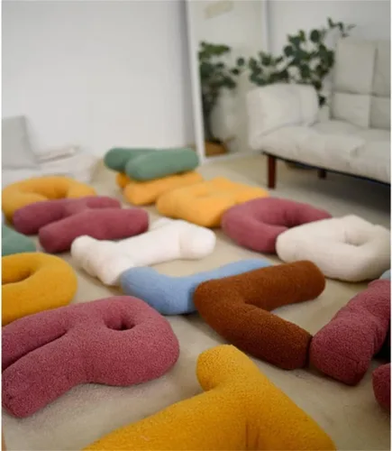 Vista 2 de Inglés Letras Almohada ABCD Letras Cojín Creativo Decorativo Almohadas