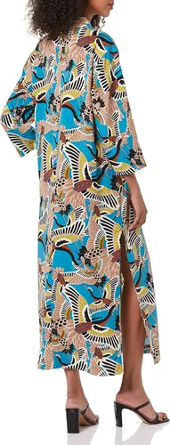 Vista 2 de TEREA Vestido largo con cuello chal Annalise para mujer