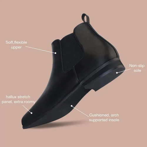 Vista 4 de Ortho+rest Botas ortopédicas Chelsea para mujer con punta ancha para pies de juanetes