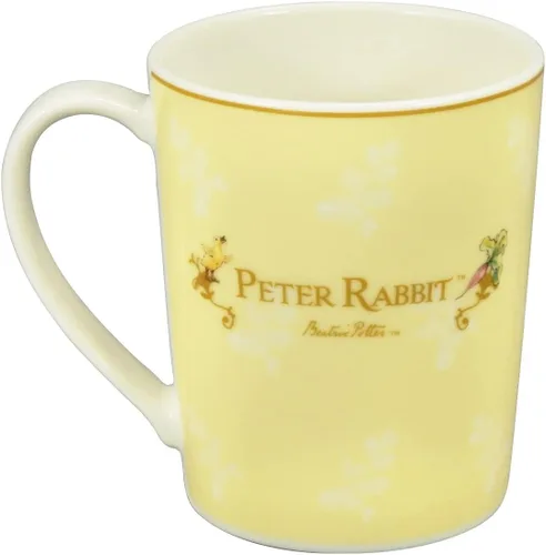 Vista 3 de Yamaka Shoten Peter Rabbit 2023 Years Mug, Cup, Approx. 11.8 fl oz (350 ml), Made in Japan, Yellow