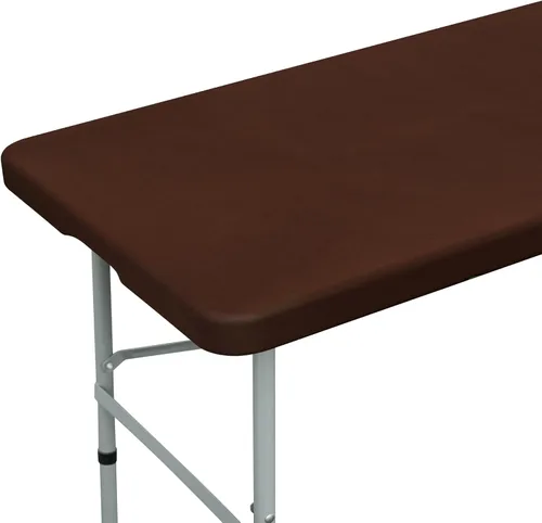 Vista 15 de NEWISHER Mantel rectangular ajustable de 20 x 30 pulgadas, mantel elástico para mesa de 2.5 pies, funda de mesa de elastano elástica negra, cubierta