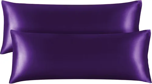Vista 57 de BEDELITE Funda de almohada de satén para cabello y piel, súper suave y refrescante similar a las fundas de almohada de seda, paquete de 2 con cierre