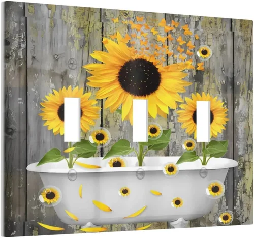 Vista 118 de Placa de pared de 1 cuadrilla, diseño de playa, océano, amanecer, mar, atardecer, cubierta de interruptor de luz en blanco, decorativo, sin