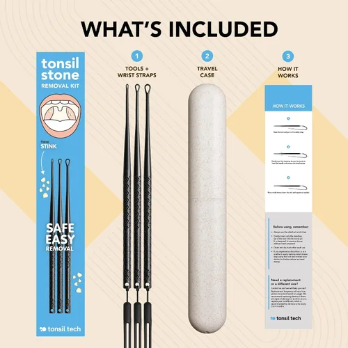 Vista 2 de Tonsil Tech Herramienta para Eliminar Cálculos de Amígdalas - Kit de Eliminación de Cálculos de Amígdalas - Hecho en EE.UU