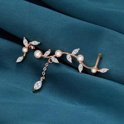 Vista 3 de BISAER Aretes de plata de ley 925 con circonitas cúbicas para mujer, regalos de joyería