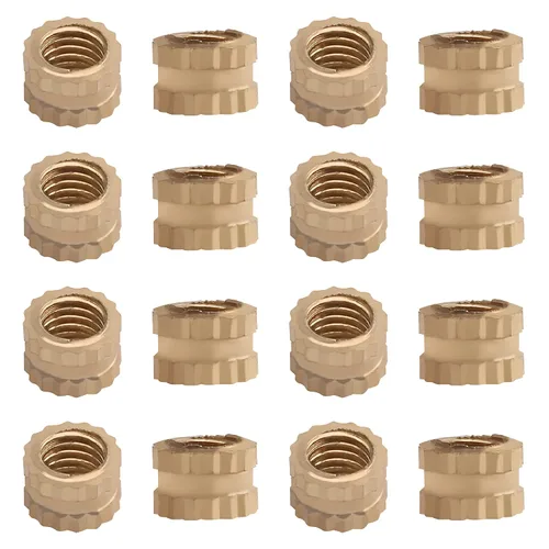 Vista 15 de Tuercas moleteadas de rosca hembra M2x3mm OD Tuercas de inserción roscadas de latón Tuercas de incrustación hidráulicas soldadas juntas Kit surtido