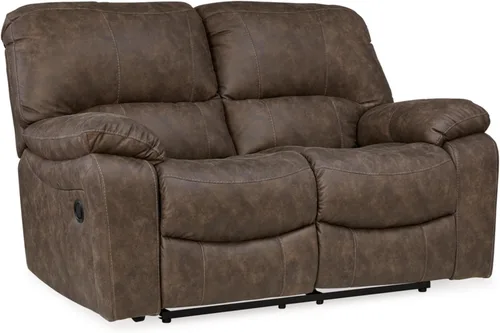 Vista 12 de Signature Design by Ashley - Sofá reclinable manual, primera base, color gris Space-saving 3-in wall distance, Easy-to-clean gunmetal faux leather