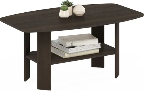 Vista 17 de Furinno Mesa de Café Básica, Mesa de Centro Moderna de 2 Niveles con Estante Abierto, Mesa Auxiliar de Fácil Montaje, para Sala de Estar