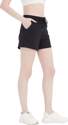 Vista 4 de RIBOOM Pantalones cortos de entrenamiento 2 en 1 para mujer, pantalones cortos deportivos con bolsillos para yoga y gimnasio