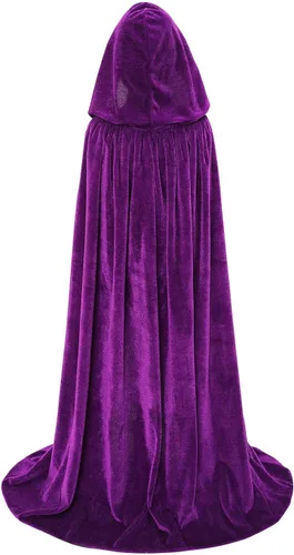 Vista 4 de Makroyl Capa de terciopelo para niños con capucha para Halloween, Navidad, disfraces de cosplay