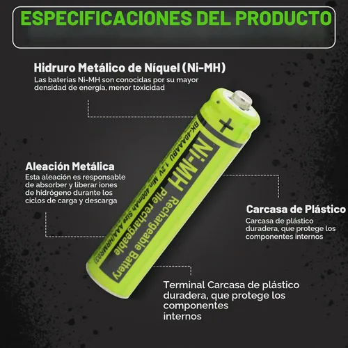 Vista 4 de RocketBus 2 paquetes de baterías de repuesto BK-40AAABU de 1.2V 400mAh para teléfono inalámbrico Panasonic
