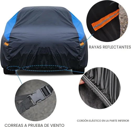 Vista 4 de GUNHYI - Cobertor impermeable para automóvil SUV, para todo tipo de clima, ajuste universal