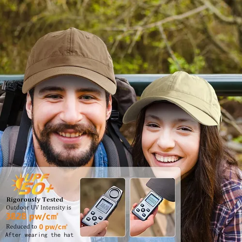 Vista 26 de Gorra de béisbol impermeable para hombre, sombrero de lluvia plegable para correr al aire libre, sombrero de pesca solar